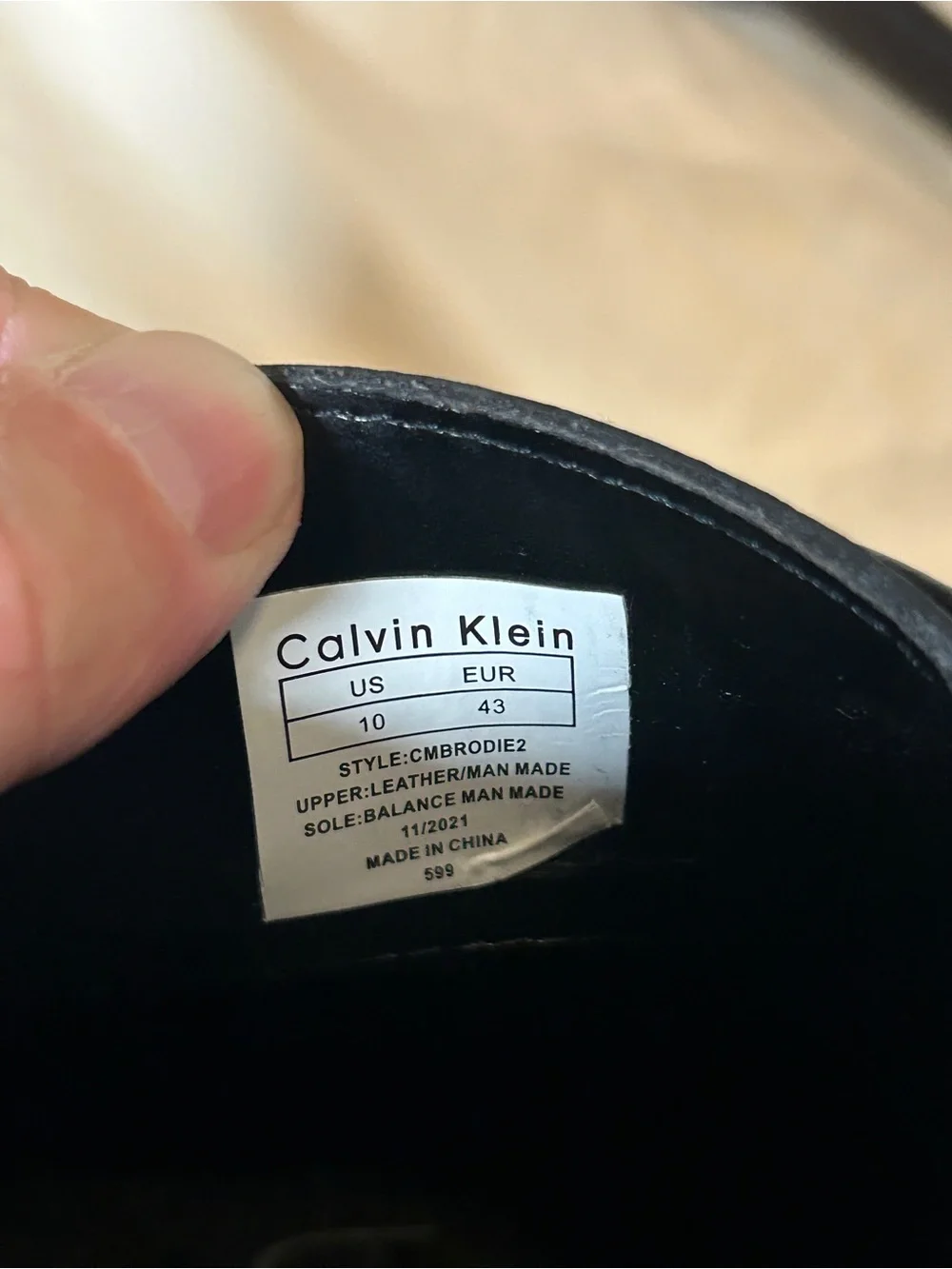Calvin Klein Men's Black Brodie Lace-Up Dress Oxfords US 10